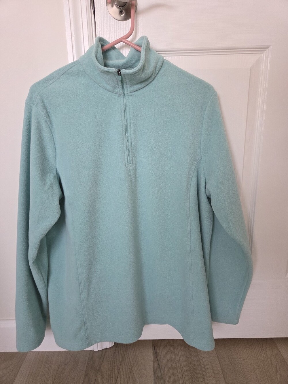 Lands' End Any Weather Fleece Quarter Zip Pullover Women's Size XL